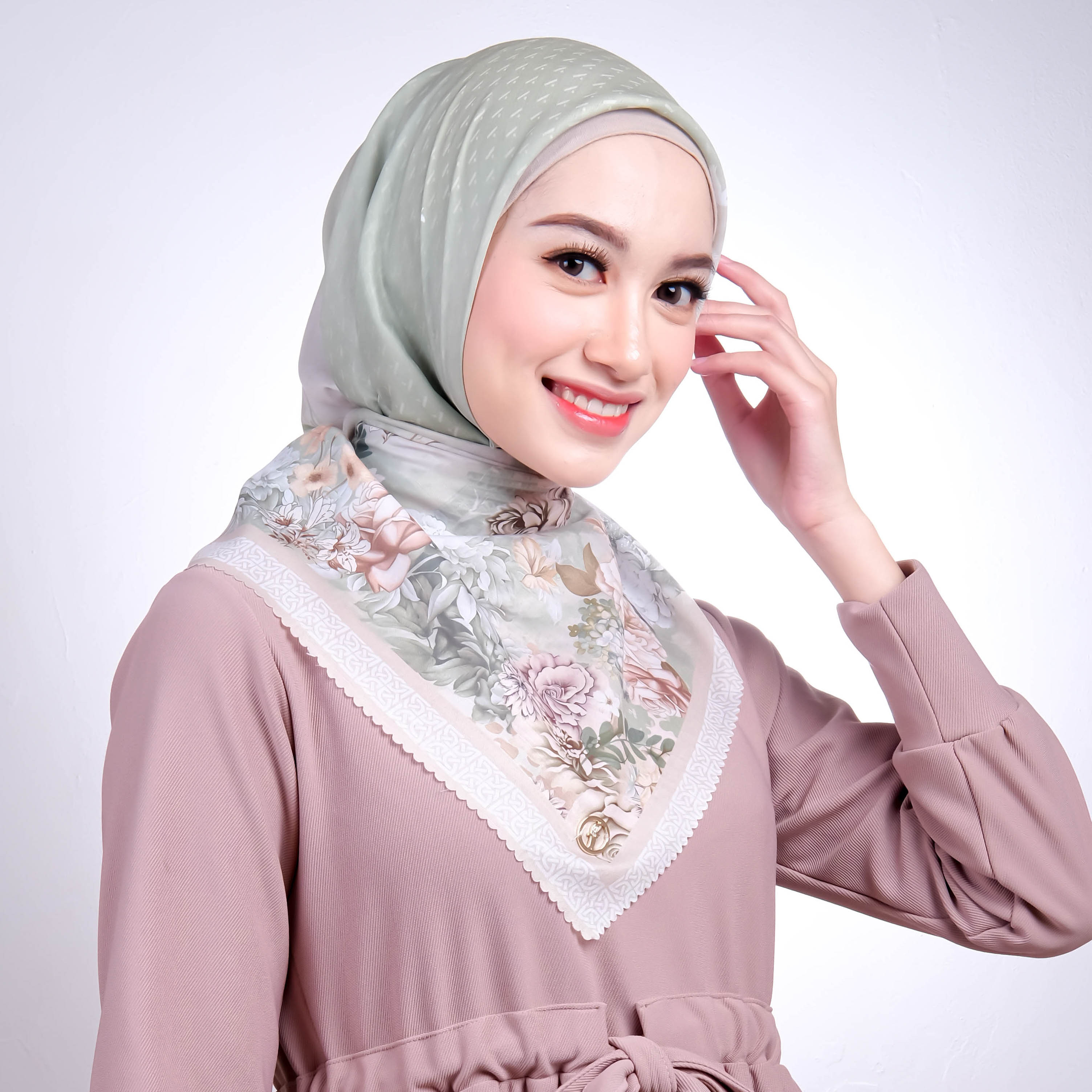 Jilbab Segiempat Voal Premium Digital Print Forall - ARABELLE