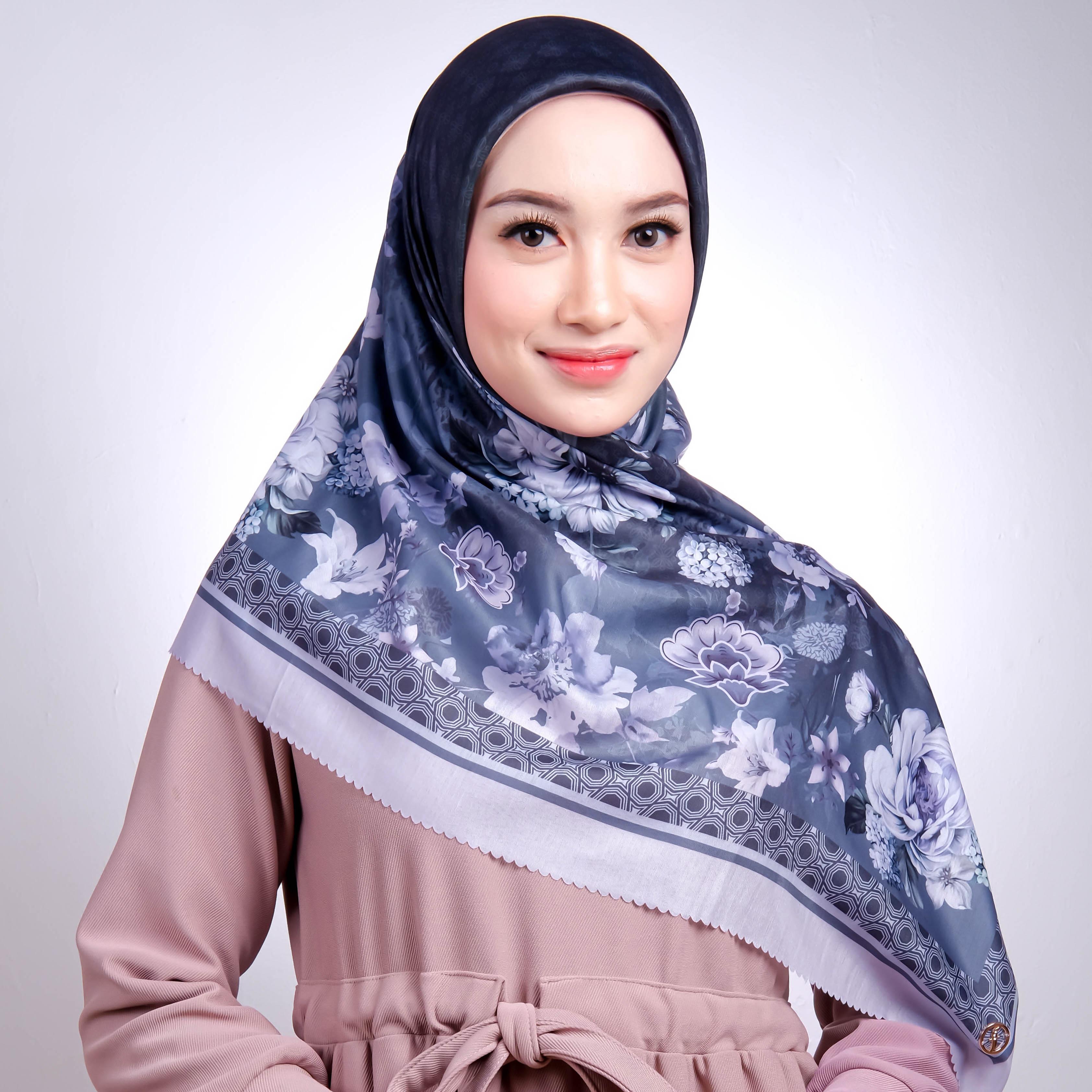 Jilbab Segiempat Voal Premium Digital Print Forall - AMORE